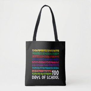 Tote Bag Nombres de maths 100e jour d'école enseignant enfa