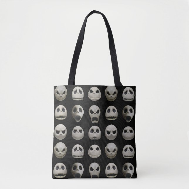 Tote Bag Nombreux visages de Jack Skellington - Motif (Devant)