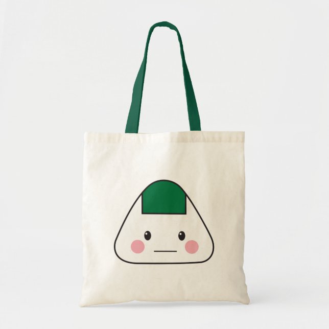 Tote Bag Nori japonais d'algue de boule de riz d'omusubi (Devant)