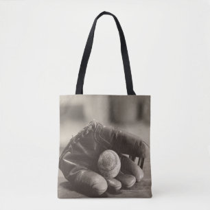 Tote Bag Nostalgie de base-ball - gant et base-ball