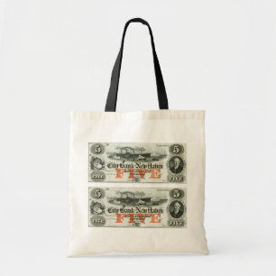 Tote Bag Note de cinq dollars de New Haven 1855
