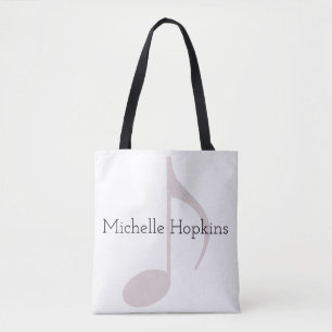 Tote Bag note graphique noire personnalisée