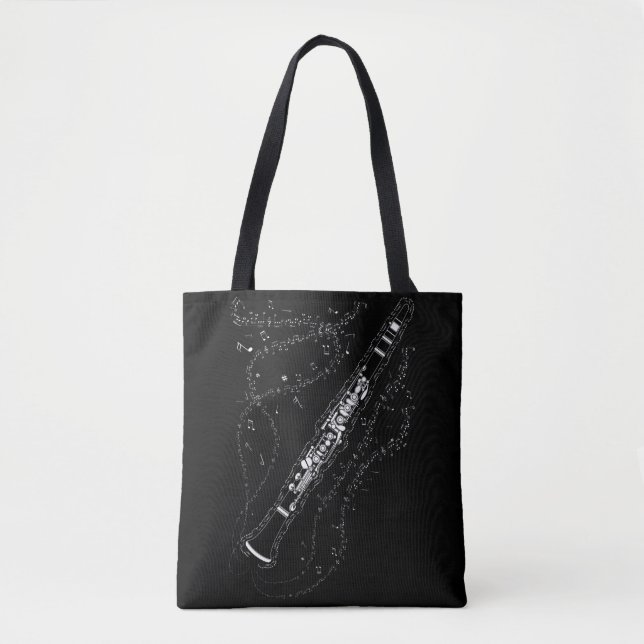 Tote Bag Notes musicales Clarinet musicien Clarinetist (Devant)