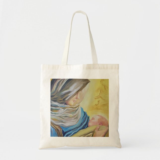 Tote Bag Notre Dame du Silence tenant le bébé Jésus (Devant)