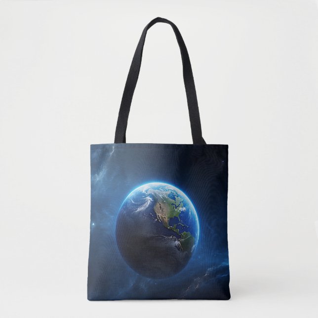 Tote Bag Notre maison Sapphire dans l'espace (Devant)