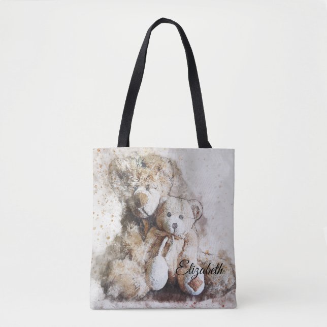 Tote Bag Nounours Brown sucrés personnalisés (Devant)