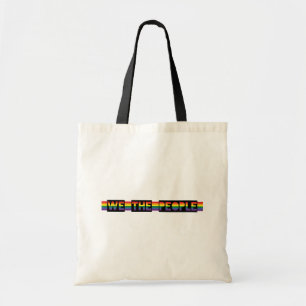 Tote Bag Nous la rayure de fierté d'arc-en-ciel de
