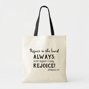 Tote Bag Nous nous réjouissons noir et blanc