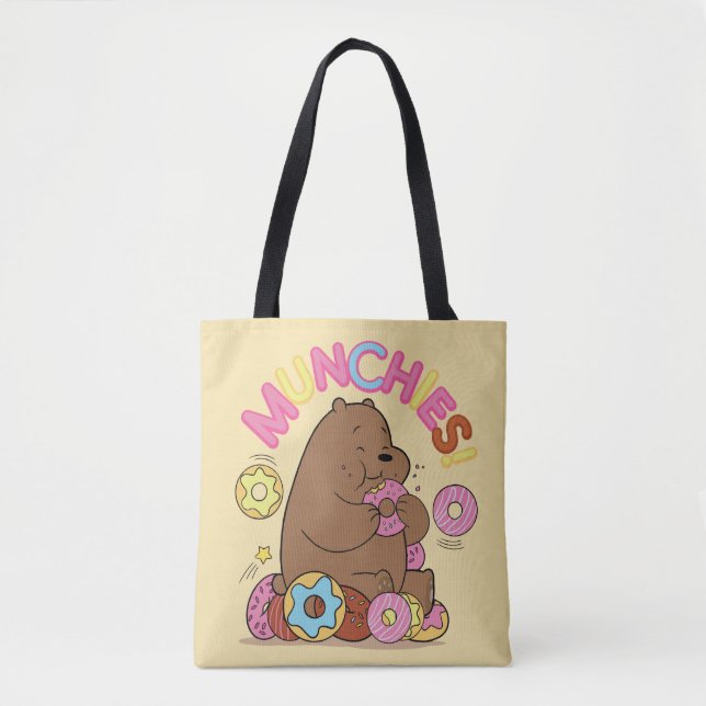 Tote Bag Nous Ours Nus - Grizz Donut Munchies! (Devant)