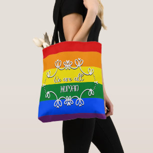 Tote Bag Nous sommes tous humains Mois des fiertés LGBTQ