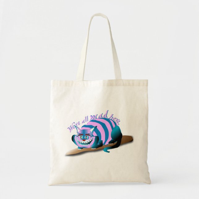 Tote Bag Nous sommes tous morts ici Cheshire Cat (Devant)