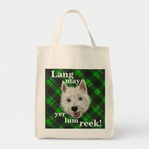 Tote Bag Nous Westie.Lang May Yer Lum Reek!