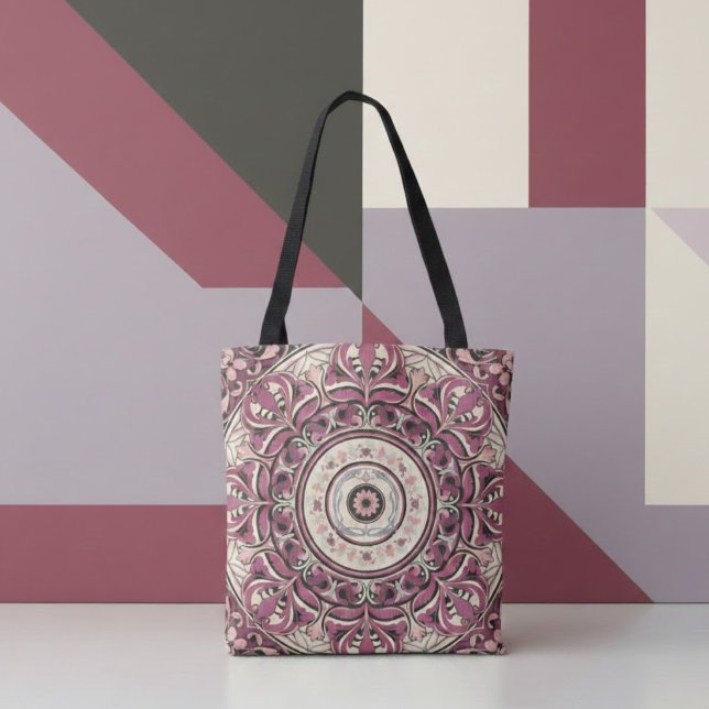 Tote Bag Nouveau Mandala Floral (Créateur téléchargé)