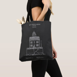 Tote Bag Nouveau phare de London Ledge - Connecticut - PD