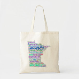 Tote Bag Nuage de mot du Minnesota