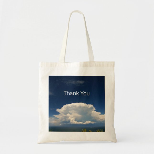 Tote Bag Nuage de Puffy blanc (Devant)