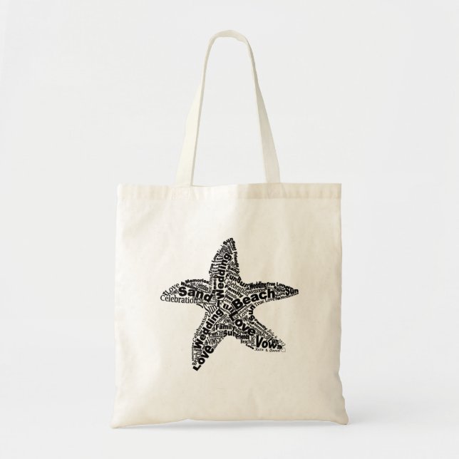 Tote Bag Nuage Fourre-tout de mot de mariage d'étoiles de (Devant)