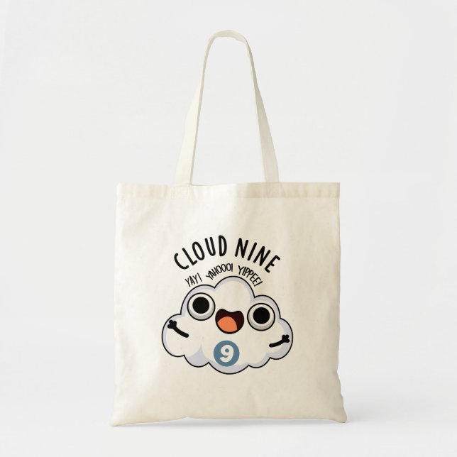 Tote Bag Nuage Neuf Funky Météo Pun (Devant)