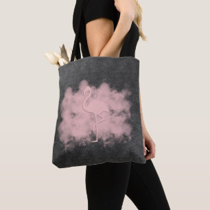 Tote Bag Nuage rose simili cuir Fourre-tout de Flamant rose