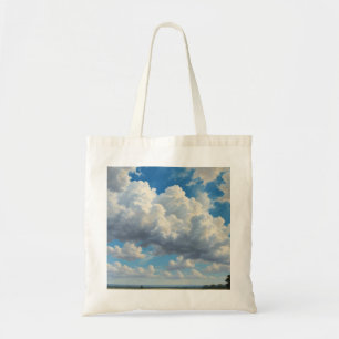 Tote Bag Nuages blancs et ciel bleu clair