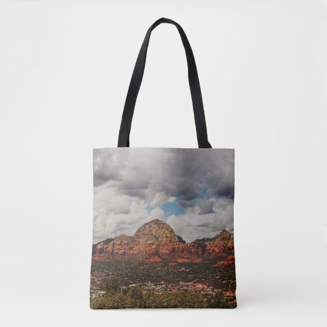Tote Bag Nuages pendant qu'ils roulent dans Sedona (Devant)