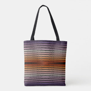 Tote Bag Nuances D'Aquarelle Salée Orange Et Violet