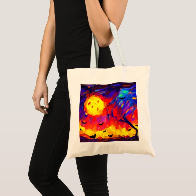 Tote Bag Nuit Abstraite d'Halloween moderne (Devant (produit))