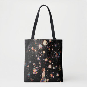 Tote Bag Nuit étoilée aux orbes lumineuses