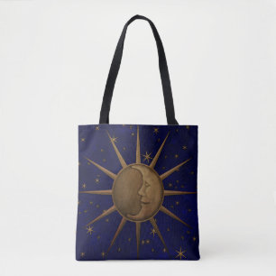 Tote Bag Nuit étoilée de lune céleste de Sun