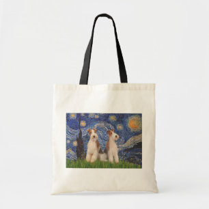 Tote Bag Nuit étoilée - Deux fils Fox Terriers