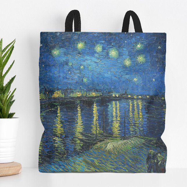 Tote Bag Nuit étoilée sur le Rhône | Vincent van Gogh (Créateur téléchargé)
