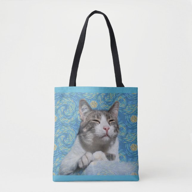 Tote Bag Nuit Kitty Starry (Devant)