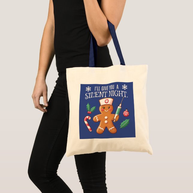 Tote Bag Nuit Silencieuse Noël CRNA Gingerbread (Devant (produit))