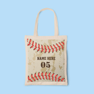 Tote Bag Numéro de base-ball Vintage personnalisé Rétro