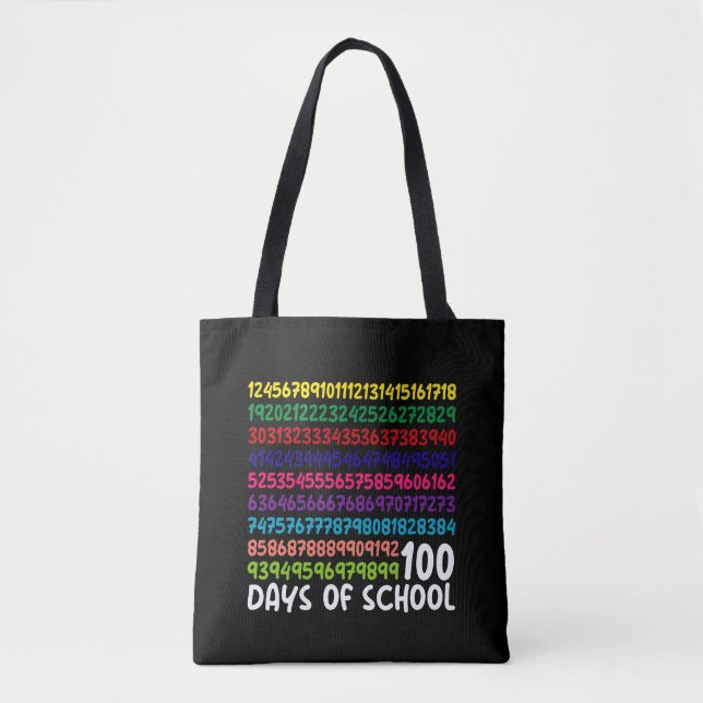 Tote Bag Numéros mathématiques 100e Jour de l'école Enseign (Devant)