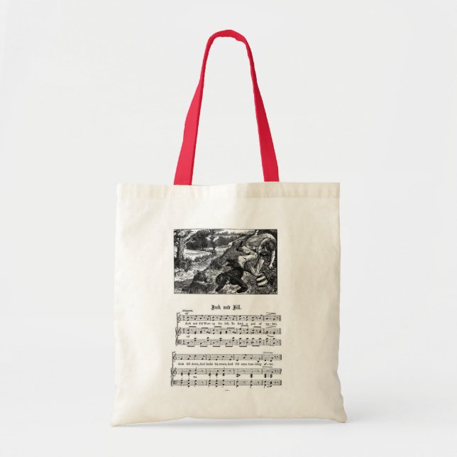 Tote Bag Nursery Rhyme Jack and Jill Bag (Devant)
