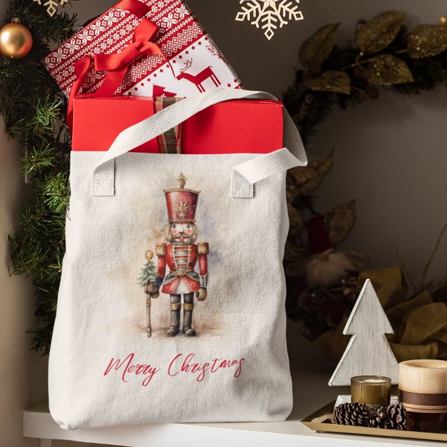 Tote Bag Nutcracker vintage & Joyeux Noël (Créateur téléchargé)