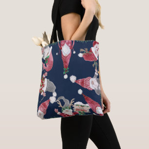 Tote Bag Nymphes de Noël de la Marine Aquarelle