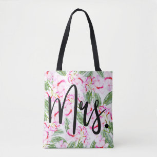 Tote Bag Oasis Tropical Botanique Rose Vert BRIDE / MME.