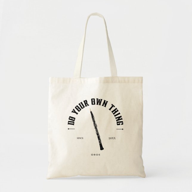 Tote Bag Oboe Faites Votre Propre Citation Oboist (Devant)