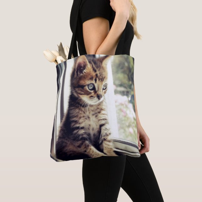 Tote Bag Observation tigrée de chaton (De près)