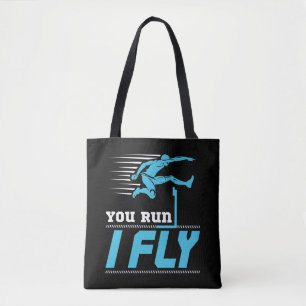 Tote Bag Obstacles Que Vous Exécutez En Vol Hurdler Track F