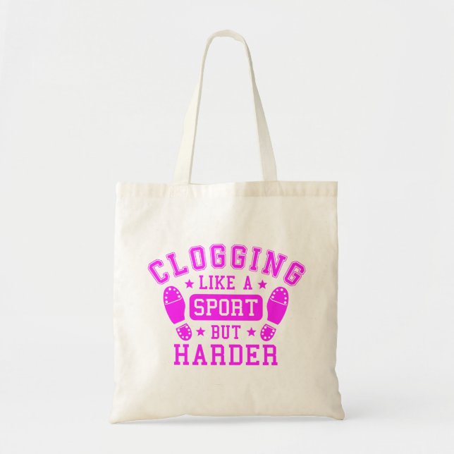 Tote Bag Obstruer : Comme un sport mais un rose plus dur (Devant)