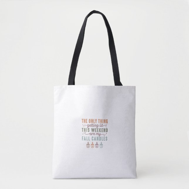 Tote Bag Obtenir mes bougies automnales (Devant)