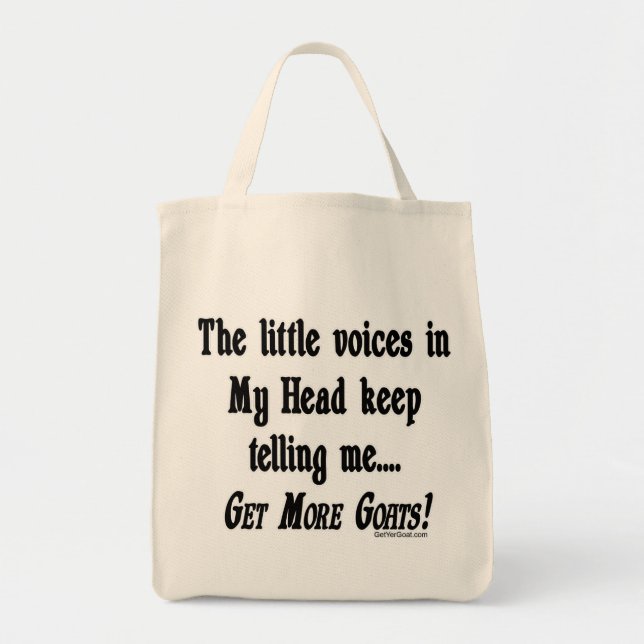 Tote Bag Obtenir plus de chèvres amusantes chèvre (Devant)