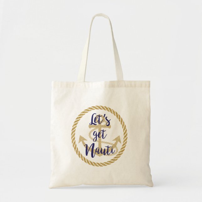 Tote Bag Obtenons à Nauti la croisière nautique de (Devant)