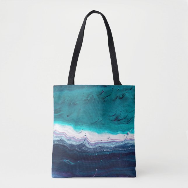 Tote Bag Océan Abstrait (Devant)