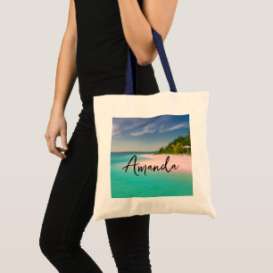 Tote Bag Océan aigue-marine Plage tropicale Paysage
