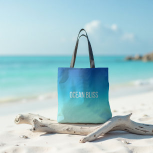 Tote Bag Ocean Bliss - Moderne Blue Gradient
