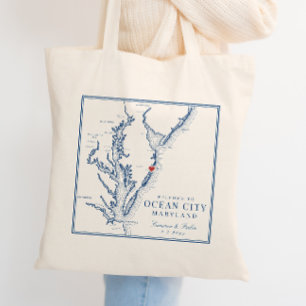 Tote Bag Ocean City Maryland Elégant Mariage de la Marine B